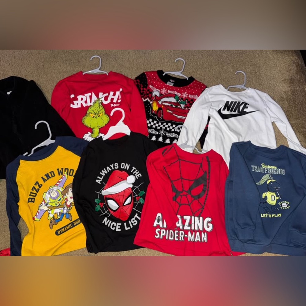 Nike Kids White and Black Logo Sweatshirt